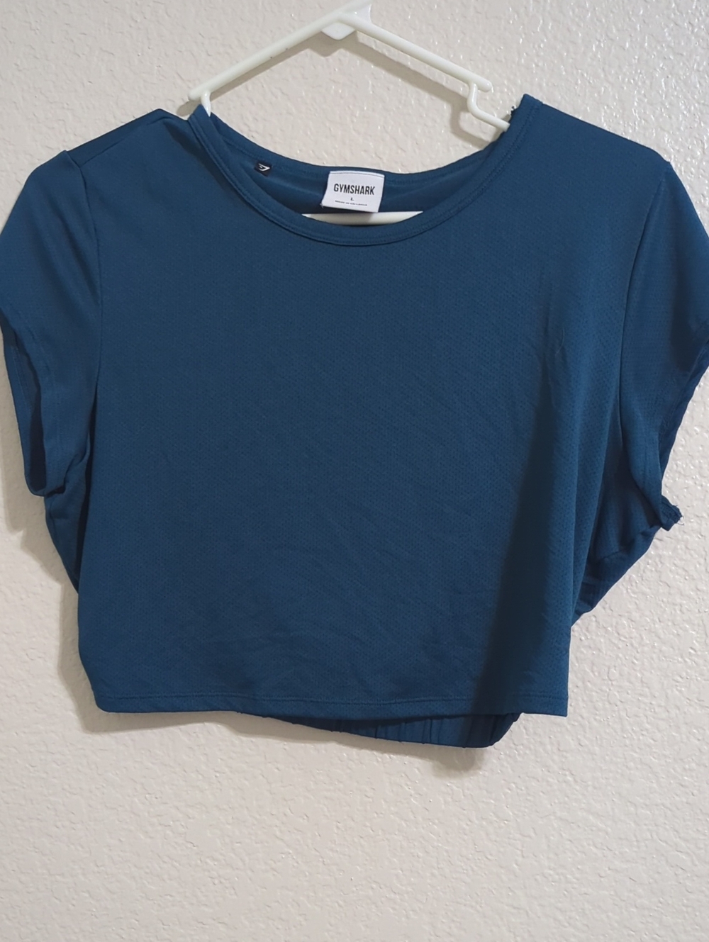 Gymshark Women's Deep Teal Cropped Active Tee